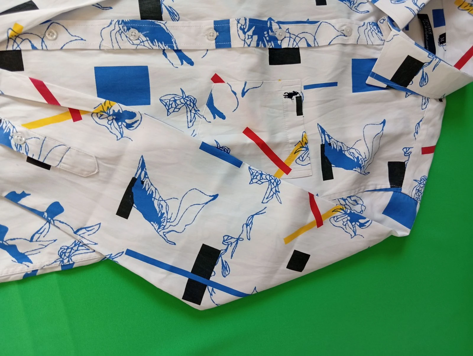 Camisa Polo Ralph Lauren com padrões abstratos e geométricos - Tamanho M – photo 5